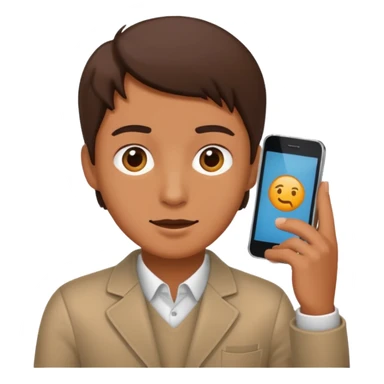 interacting with phone sticker