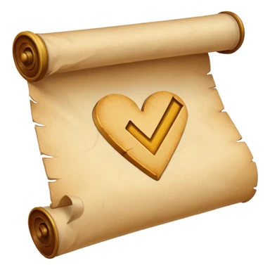 scroll with a check mark on it sticker