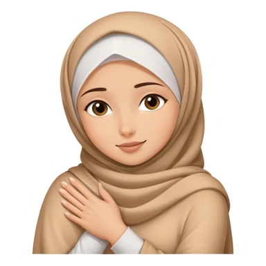 Girl hugging a hijabi sticker