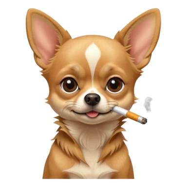 chihuahua smoking cigarette  sticker