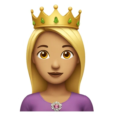 girl with a crown on head sticker