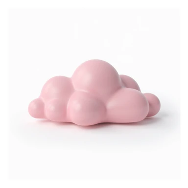 photorealistic pink cloud on white background sticker