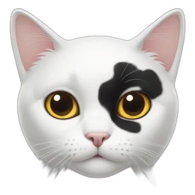 A White cat With black spot on the Ears  sticker