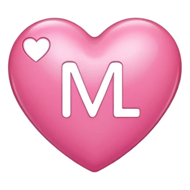 a pink heart where "M+L" is written sticker