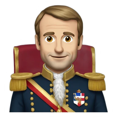 Emmanuel Macron en roi de France sticker