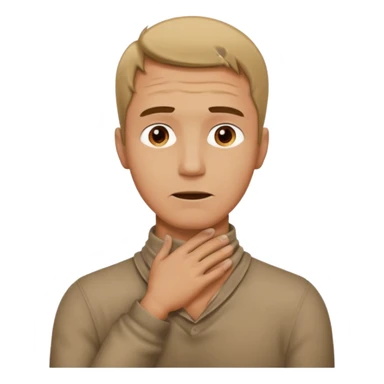 Man with hands around neck sticker