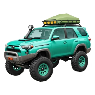 Toyota 4 runner jacked up sea foam color sticker