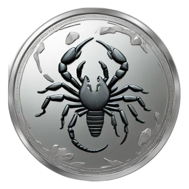 scorpio rising chrome coin sticker