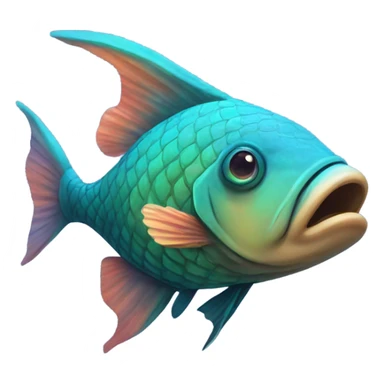 Fish wearing a hoodie sticker
