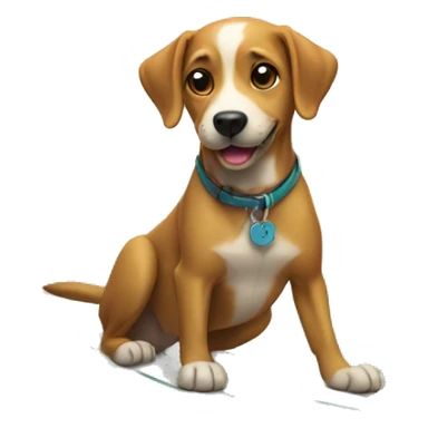 Dog on the surf  sticker