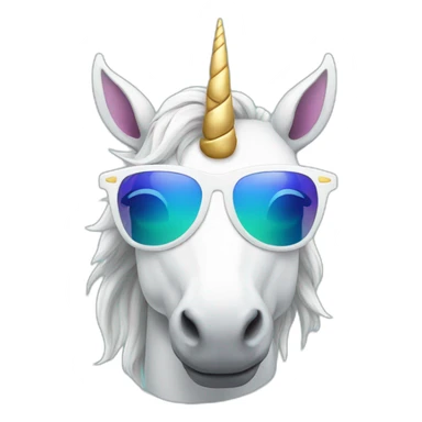Unicorn with sunglasses sticker