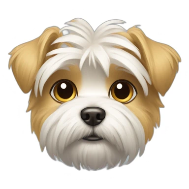 Morkie sad face sticker