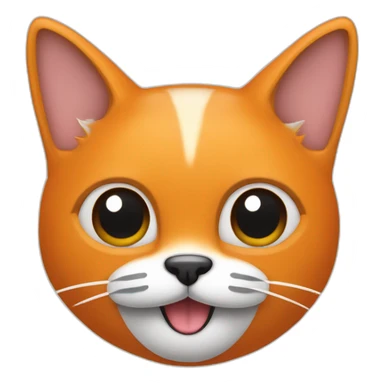 gato naranja con bigotes largos jugando  sticker