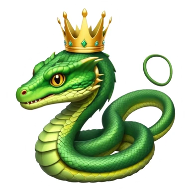 basilisk snake with crown and deadly gaze sticker