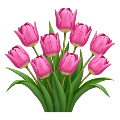 A bunch of pink tulips sticker