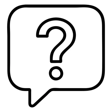 speech bubble with question mark inside sticker