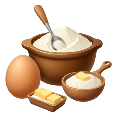 baking ingredients before preparation sticker