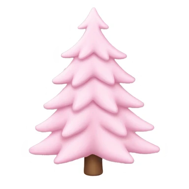 pastel pink christmas tree sticker