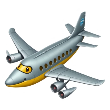 No pero un avions com cara de cocodrillo  i el cuerpo gris sticker