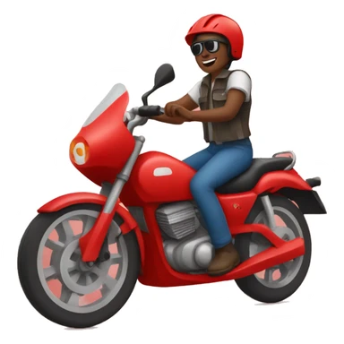 a red ambucycle rider in Rwanda sticker