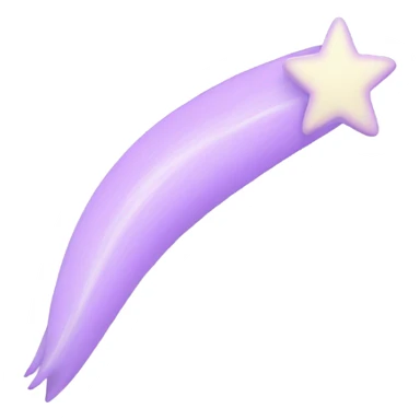 light purple shooting star, stars sticker