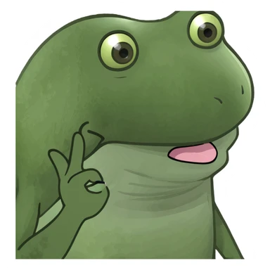 tounge out with hands to the side sticker