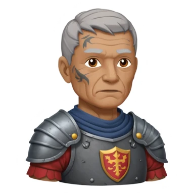 elderly tattooed knight, tattooed shoulder sticker