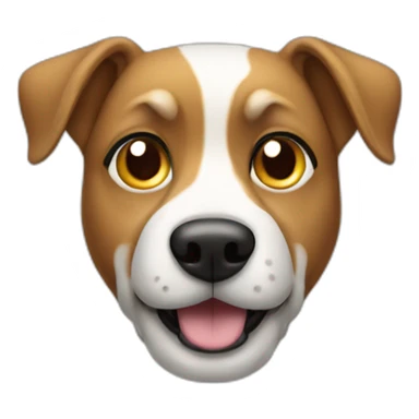 Dog with fansi glass sticker