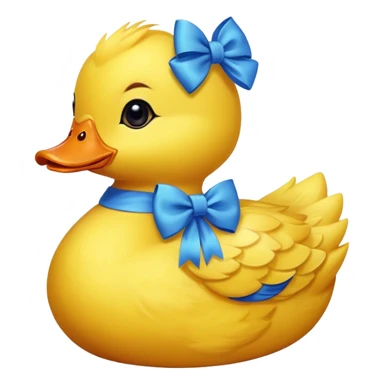 Duck with a bow sticker