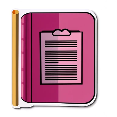 Bible study notes pink bible  sticker