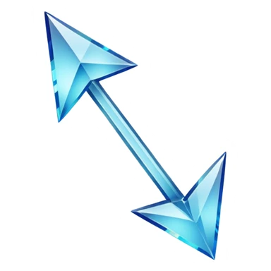 An upward arrow in the form of a crystal, with the caption "top" underneath it sticker