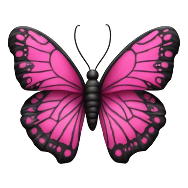 pink black butterfly sticker