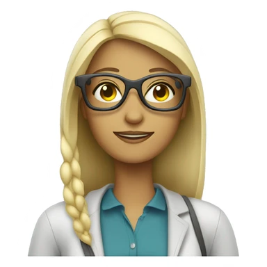 Female traveler bot wearing eyeglasses sticker