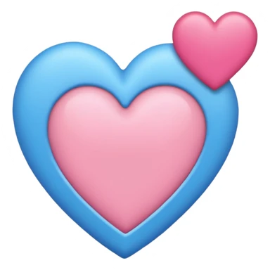 Corazón con colores azul & rosado combinado  sticker