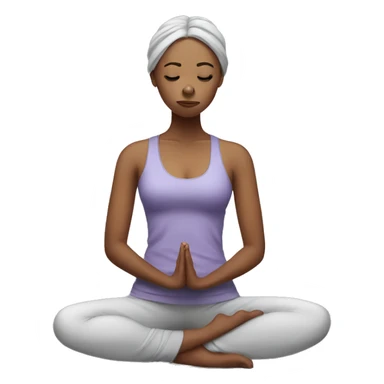 sad woman in yoga clothes  sticker