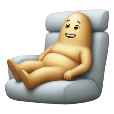 Human potato on couch sticker
