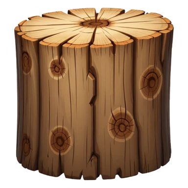 wood log sticker