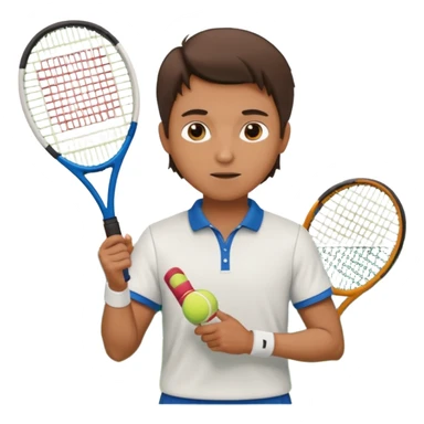 leon playing tennis sticker
