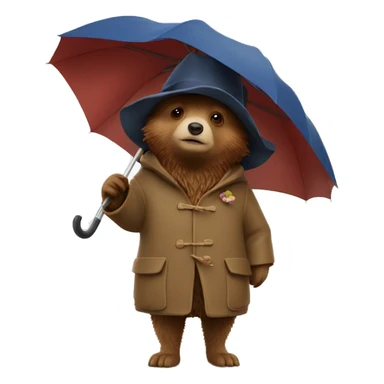 Paddington with umbrella  sticker