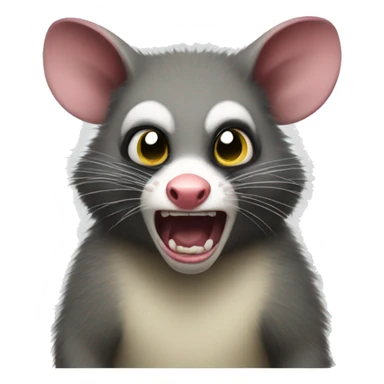 angry possum  sticker