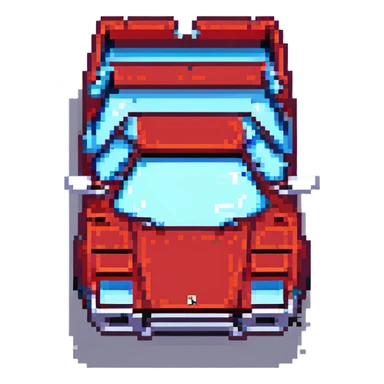 красная Lamborghini Countach, no background sticker