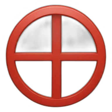 a huge red ban sign sticker