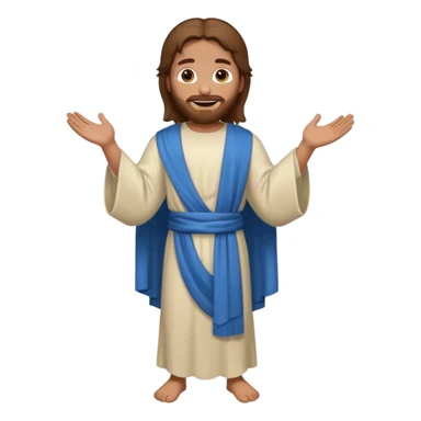 fullbody Lazarus, Jesus's friend, with brown hair, normal emoji style, with a joyful expression sticker