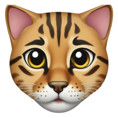 bengal Cat head reality sticker
