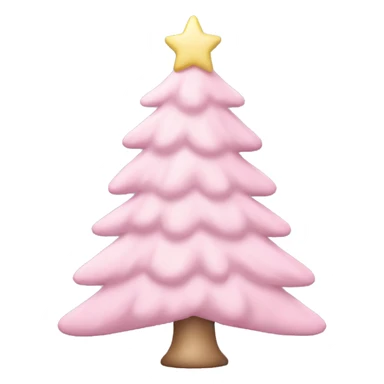 pastel pink christmas tree sticker