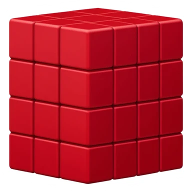 A cube made of a one thousand dark red cubes  sticker