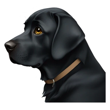 Sad black Labrador sticker