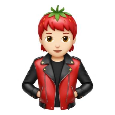 no. the strawberry should be the thing wearing the clothes. not a person, a strawberry sticker
