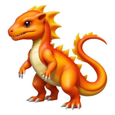 Shiny Cubone-Salandit-Charmeleon-Fakémon-hybrid-creature (full body)  sticker
