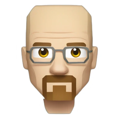 walter white as minecraft villager sticker